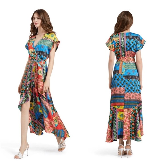 Alice + Olivia Dresses & Skirts - Alice &‎ Olivia Dani Cap Sleeve Ruffle Kimono Dress